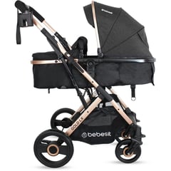 BEBESIT - Coche Moises Bebé Gold LX Negro