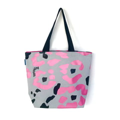 REEMADE - BOLSO DE MANO TOTEBAG ANIMAL PRINT ROSA ecológica y funcional