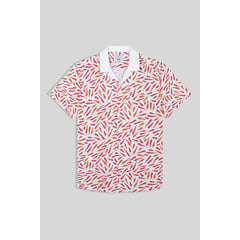 SOLOIO - Camisa de lino pimientos rojos