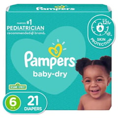 PAMPERS - Pañales Baby-Dry Etapa 6 x 21 Unidades