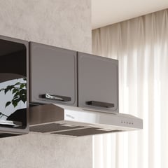 BERTOLINI - Gabinete Superior De Cocina De Lujo 80cm En Acero Al Carbón 2 Puertas