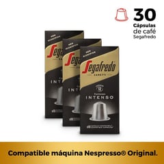 SEGAFREDO ZANETTI - Set 30 Cápsulas café Segafredo INTENSO (Para máquina Nespresso® Original)