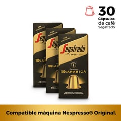 SEGAFREDO ZANETTI - Set 30 Cápsulas café Segafredo 100% ARÁBICA (Para máquina Nespresso® Original)