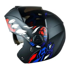 ICH - Casco 3110 abatible negro mate gra. guinz az trans (l)