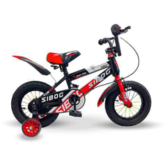 ASIA IMPORT - Bicicleta Infantil Aro 12 Roja con Rueda de Aprendizaje