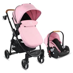 BEBESIT - Coche para Bebé Travel System Alfa Rosado