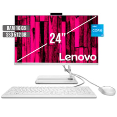 LENOVO - TODO EN UNO INTEL CORE I5-12450H SSD 512GB RAM 16GB LED 24 FHD