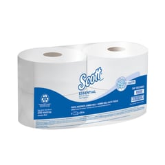 SCOTT - Papel Higienico Jumbo Essential Hoja Doble Blanco 250 Mt