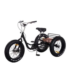 GYMAX - Triciclo Adulto Urban Forest Cambios Shimano 6 Velocidades