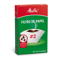 MELITTA - Filtro Para Cafe Numero 2 Cono x 30 unidades