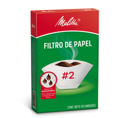 MELITTA - Filtro Para Cafe Melitta Numero 2 Cono x 30 unidades