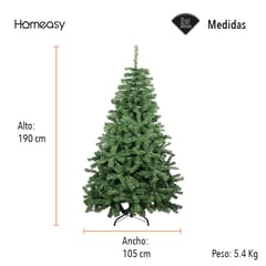 STAY ELIT - Árbol De Navidad Artificial 1.90 M Alta Calidad