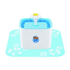 BEACON - Bebedero Fuente De Agua Perros Gatos Flor Cubo 2.5lt Azul