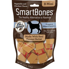 SMARTBONES - Mantequilla Maní Hueso Comestible Mini 8 Uds