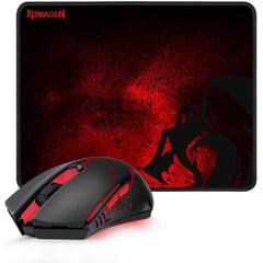 REDRAGON - Combo Gamer Inalambrico Mouse Pad Mouse M601WL-BA