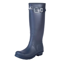 BOTTPLIE - Botas Lluvia Impermeable Mujer Wellington - Azul Navy Matte