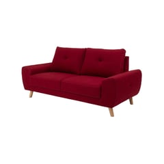 MUEBLES FIOTTI - Sofa 3 Puestos Microfibra Dalian Rojo