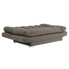 MUEBLES FIOTTI - Sofa Cama 3 Puestos Cafe Poliester Palermo