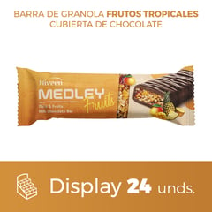 NIVEEN - Barras de Cereal Frutos Tropicales Medley 40g 24 und