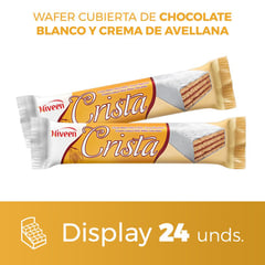 NIVEEN - Galletas Wafer Crista Chocolate Blanco y Avellana 65g 24 und