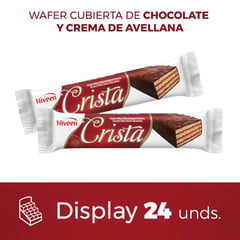 NIVEEN - Galletas Wafer Crista Chocolate y Avellana 65gr 24 unds.