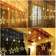 MULTIPLACE COLOMBIA - Luces de navidad decorativas con figuras de estrellas