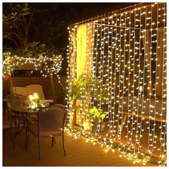 MULTIPLACE COLOMBIA - Cortina de Luces de navidad decorativas para Exteriores 300X300 CM