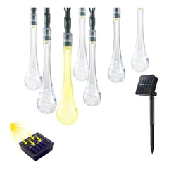 MAXWELL - Guirnalda Solar Hada Gotas 7m 30 Luces Led Navidad