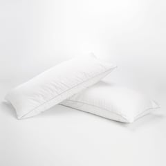 BASEMENT HOME - Almohada Set X2 de Microfibra, Firmeza Suave 50 X 90 cm Elite King