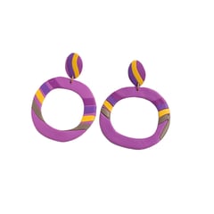 MUCURA JEWELRY - Aretes Galia Morado Múcura