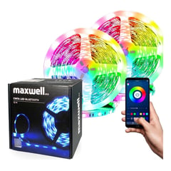 MAXWELL - Cinta Tira Luces Led Rgb Wifi 10 Metros Total App + Conector