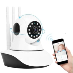 GENERICO - Cámara De Seguridad Ip Wifi Robot 1080P Full Hd 360° 3 Antenas