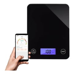 CASATUA - Balanza Pesa Digital Cocina Gramera Cubierta Vidrio 5 Kilos