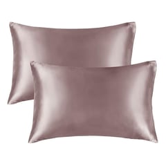 CASATUA - Funda Almohada Satin Saten Tipo Seda Set X2 Unids - Rosa - 76x50