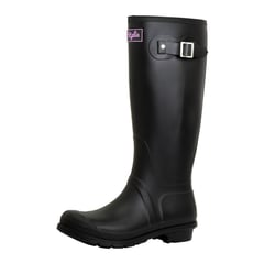 BOTTPLIE - Botas Lluvia Altas Mujer Wellington - Negro Purpure Matte