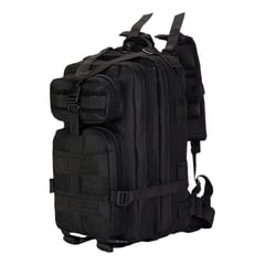 LINKON - Morral Bolso Maleta Tactica Militar Camping 30l Impermeable - Negro