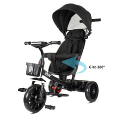 PRINSEL - Triciclo Paseador con Guía para Niños Asiento Giratorio