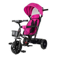 PRINSEL - Triciclo Paseador con guia Rosa Asiento giratorio360