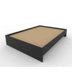 URBAN HOME - Base cama desarmable tapizada 140 x 190 - Negro