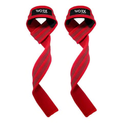 WORX - Straps Correas Levantamiento Pesas Gym X2 - Rojo