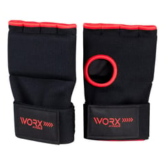 WORX - Guantes Vendas Muñequeras De Boxeo Acolchadas - Negro - M