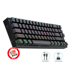 REDRAGON - Teclado Gamer Mecánico Inalambrico Rgb K599 Deimos Sw Red