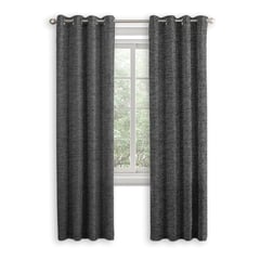 CASATUA - Cortina Blackout 100% Anti Luz, 2 Paños 140x220 TexturaLino - Gris oscuro