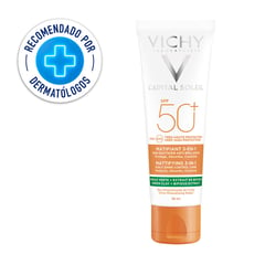 VICHY - Protector Solar Capital Soleil Matificante 3 en 1 SPF50+ Antimanchas con Arcilla Verde 50ml