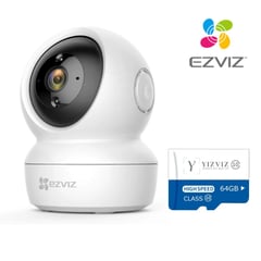 EZVIZ - CÁMARA DE SEGURIDAD WIFI 360 + MEMORIA SD 64GB