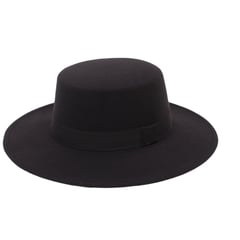 GENERICO - Sombrero Fedora Copa Recta Negro