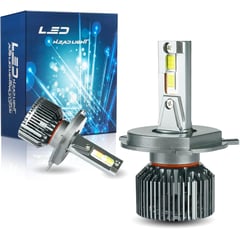 LEDMAX - Par de bombillos led h4 carro o moto 25000lm