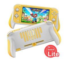 NINTENDO SWITCH - Hand Grip Sujetador Carcasa Amarilla Para Lite.