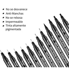 MICRO - Rapidógrafo, Micrón X 12 Unds