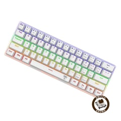 T-DAGGER - Teclado Gamer Mecánico T-TGK321 Arena 60 Compacto Blanco